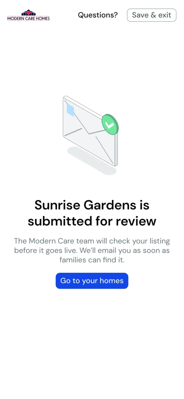 Submitted: Sunrise Gardens is submitted for review