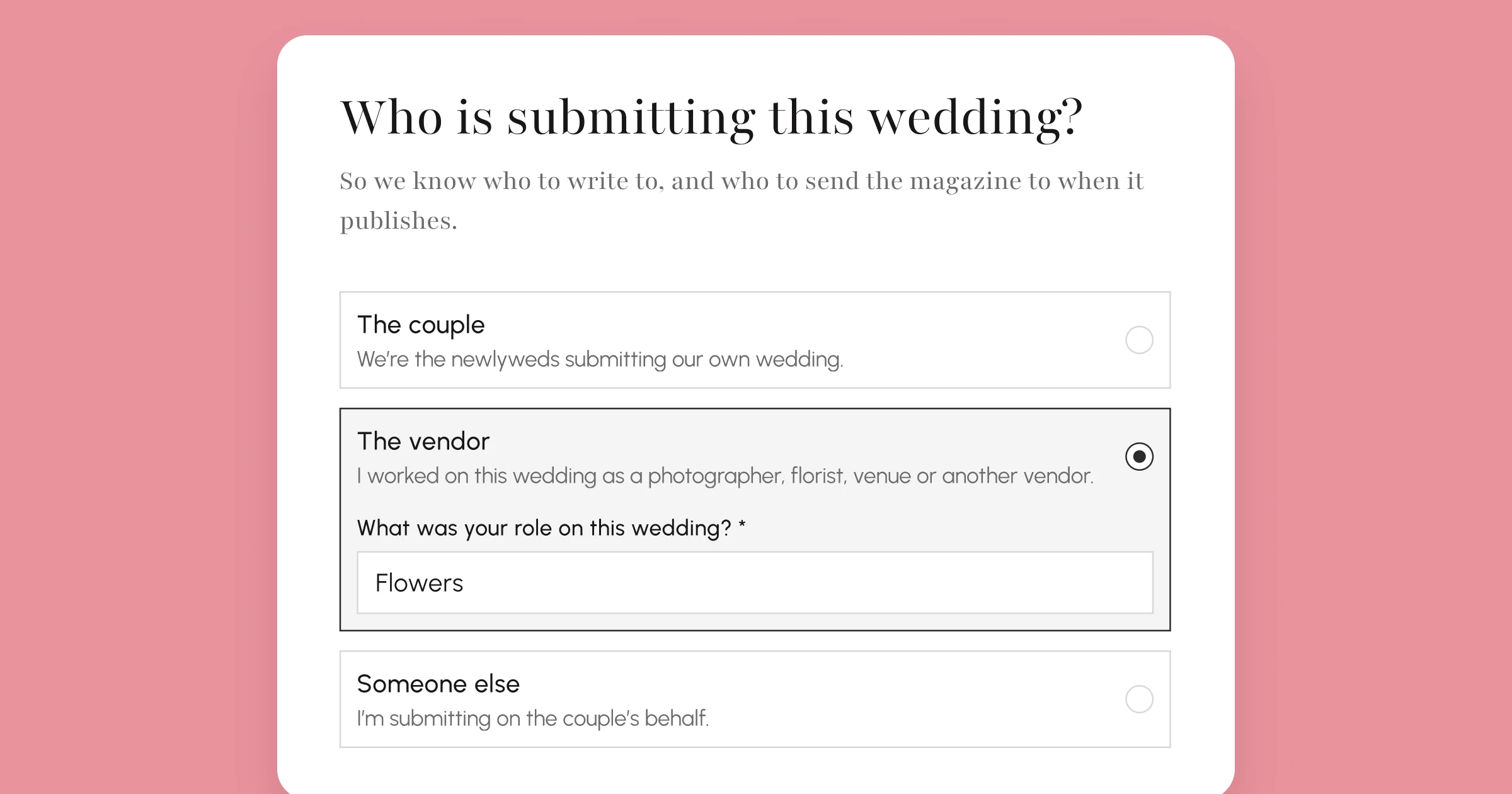 Real Wedding Submissions